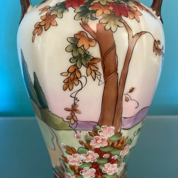 ☘️VTG Nippon Imperial Hand Painted Japanese Vase - Picture 5 of 7